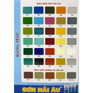 Sơn Epoxy Hải Âu Đủ Màu (1L/bộ)