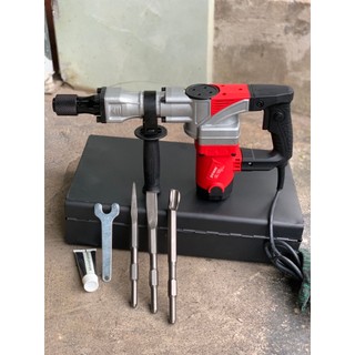 Máy đục bê tông POWER dây đồng 100 % mũi 17ly , máy chuyên đục phá bê tông 17mm , tặng 3 mũi đục