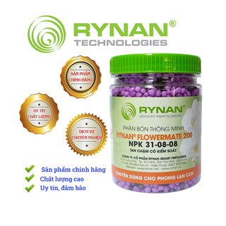 Phân tan chậm thông minh Rynan Flowermate 210 NPK 22-10-10 TE hũ 150g chuyên dùng cho phong lan