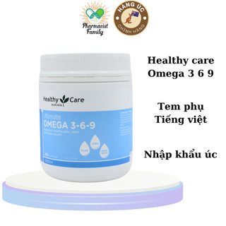 Viên uống hỗ trợ tim mạch, huyết áp Úc Healthy care omega 3 6 9 ultimate 200 viên