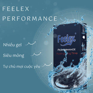 Combo 2 hộp bao cao su Feelex Invisible + Performance siêu mỏng