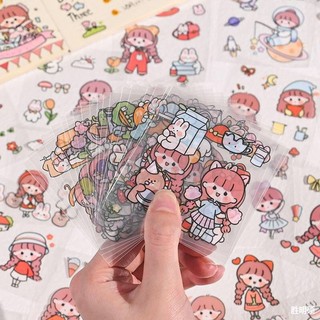 Sticker cute trang trí dán tập vở, bình nước, bút nước, 1 Tấm dán sticker