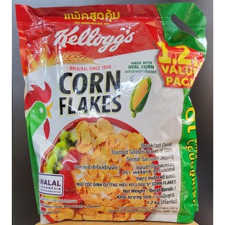 Hạn sử dụng 28/10/2024 / kellogg's - size vl 1.2 kg - ngũ cốc dinh dưỡng / thái lan / value pack corn flakes with real