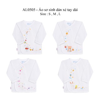 Áo sơ sinh dán xé tay dài 0505 (hình in ngẫu nhiên) - HELLO BnB