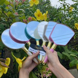 Gương Công Chúa Vuông-Tròn gương Princess - gương hoàng cung cầm tay Hàn Quốc_gương soi mi_THÚY HÀ