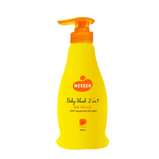 Sữa tắm gội Wesser 2in1 Powder hương phấn 500ml
