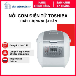 Nồi Cơm Điện Tử Toshiba RC-10NMFVN/RC-18NTFV 1L/1.8L 800W – Bảo hành 12 tháng chính hãng.