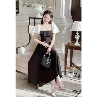 ĐẦM BIGSIZE ĐI TIỆC CỔ VUÔNG FROM DÀI 60kg - 90kg