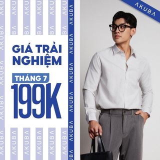 Áo sơ mi nam AKUBA, form regular, chất vải oxford mềm mịn, thoáng khí, dễ thấm hút mồ hôi | 01TE1034