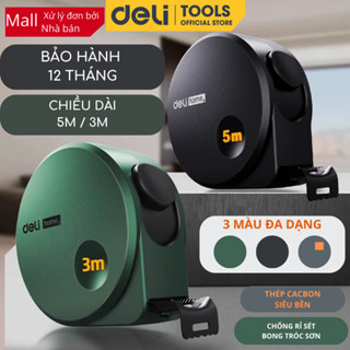 Thước Cuộn Thép Deli Đa Năng 3M / 5M, Thiết Kế Tinh Tế, Hiện Đại, Ứng Dụng Đo Đạc Nhà Cửa, Thi Công Công Trình - HT8519