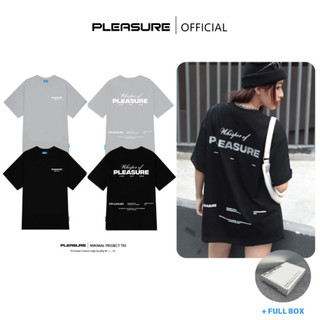 Áo thun pleasure tee cotton 100% unisex nam nữ form rộng tay lỡ oversize local brand pl04