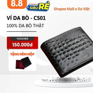 Ví Nam Da Thật Dập Vân Cao Cấp , Ví cá sấu dáng ngang  | CS01