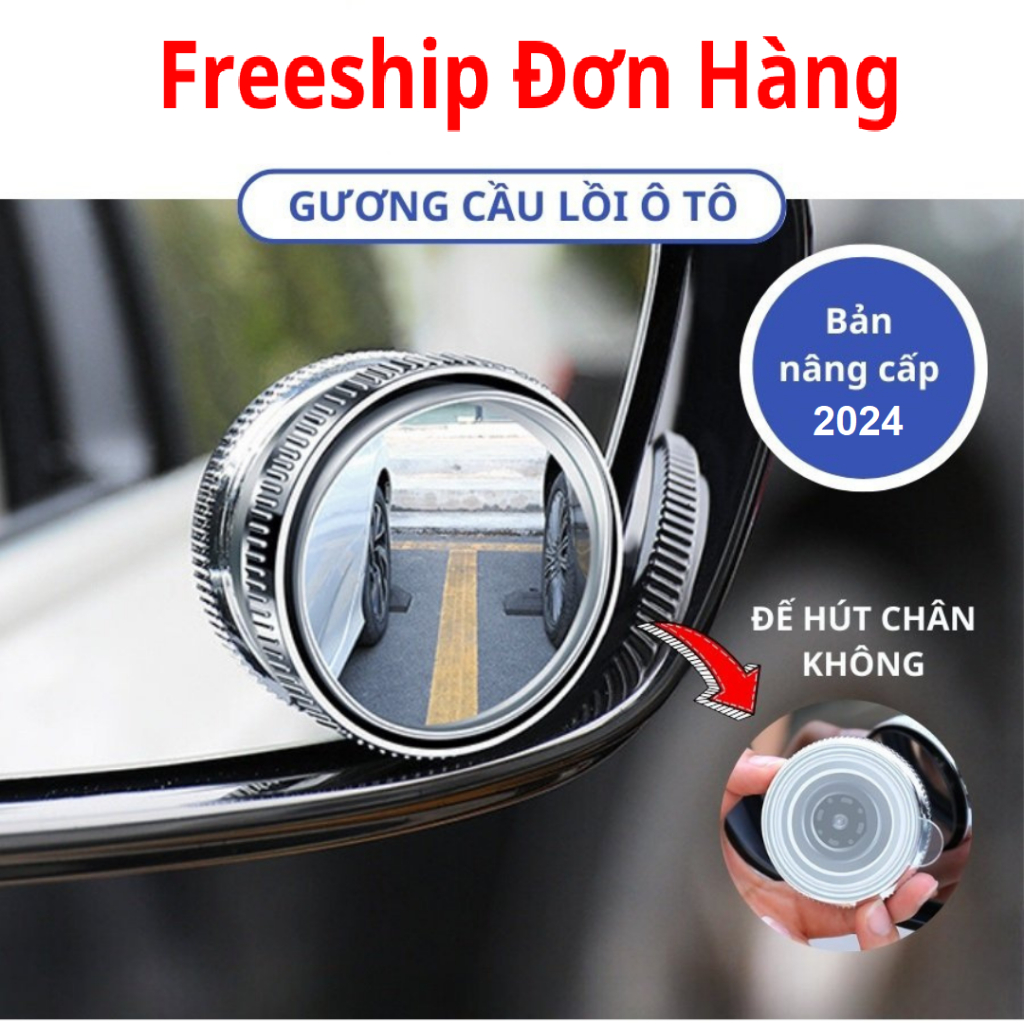 Gương Cầu Lồi Ô Tô Xoay 360 Hít Chân Kính Ô Tô đảm bảo an toàn khi di chuyển.