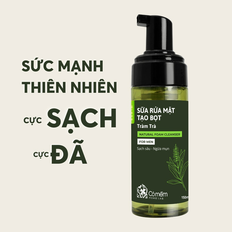 Bộ Đôi Chăm Sóc Da Giúp Sạch Sâu Giảm Mụn Gồm Bọt Rửa Mặt Và Chấm Mụn Cỏ Mềm
