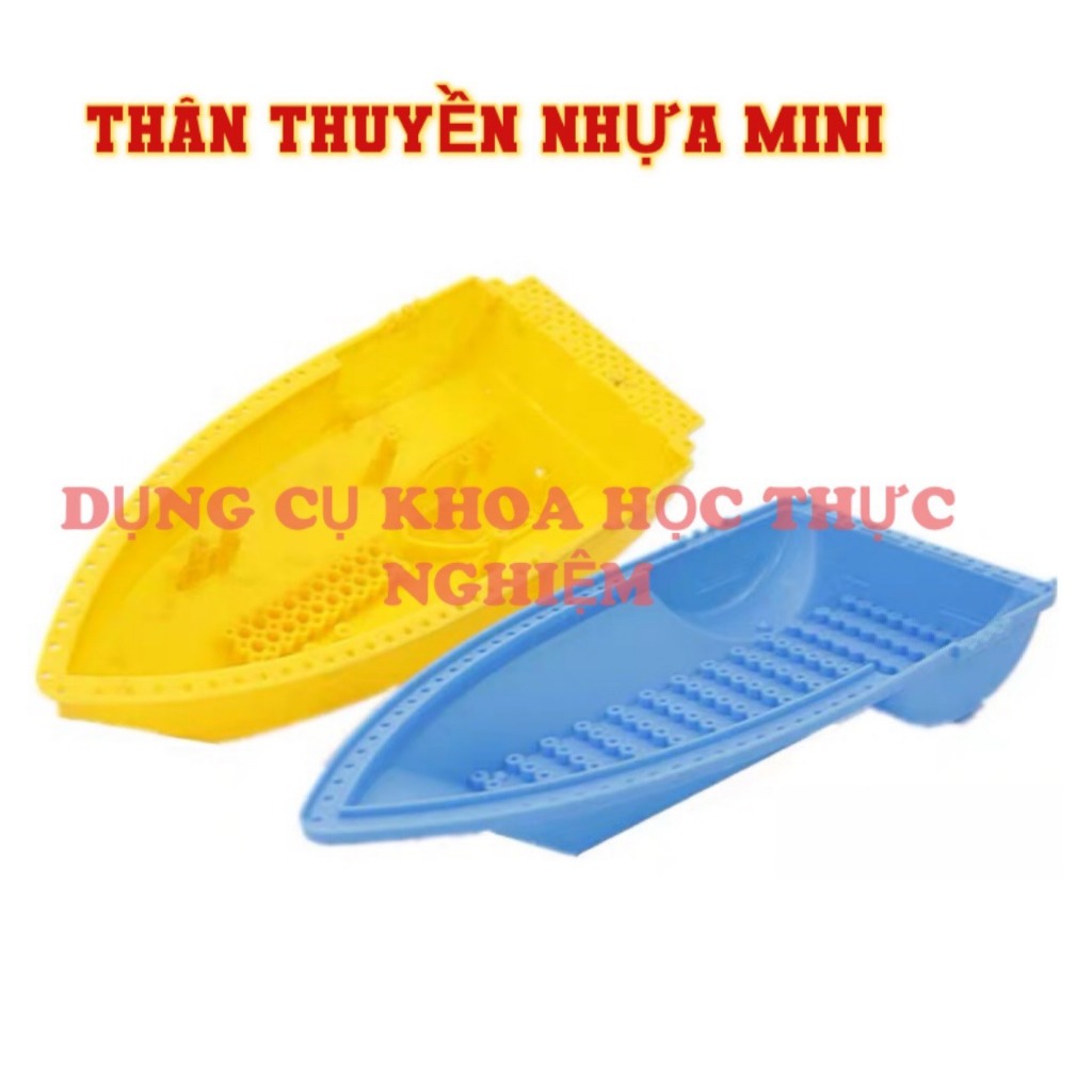 Thân thuyền nhựa mini KIT tàu rc vỏ cano dùng để chế tàu thuyền nhỏ DIY học tập Steam rất bền