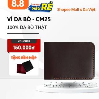 Ví Nam Da Thật Mini Đẹp Kiểu Ngang Đứng Đắng | Bóp Da Bò Đựng Tiền Thẻ | Ví CM25