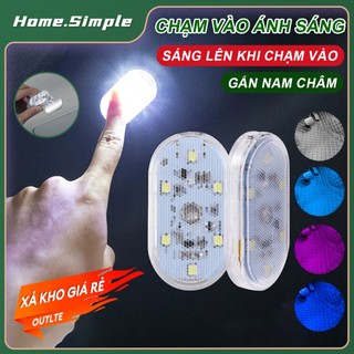 Đèn led cảm ứng không dây gắn trần xe hơi sạc cổng USB tiện dụng Đèn LED Gắn Trần ô tô xe Hơi Thắp sáng để đọc sách