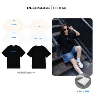 Áo thun PLEASURE BRAND/Hình In Tráng Gương Xanh Cotton 100% Unisex Nam Nữ Form Rộng Tay Lỡ Oversize Local Brand