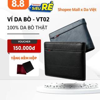 Ví Da Bò Thật Ví Nam Thiết Kế Đơn Giản Tinh Tế Sang Trọng Kiểu Ngang| VT02
