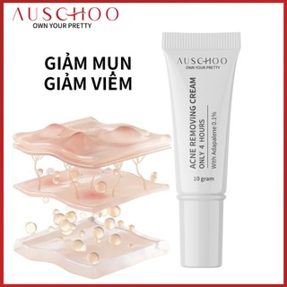 Kem chấm mụn adapalene 0.1% giảm mụn viêm sưng, gom cồi nhanh chóng auschoo acne removing cream 10g