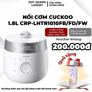 Nồi cơm điện tử áp suất kép cao tần cuckoo 1.8l crp-lhtr1010fb/fd/fw, nhập khẩu chính hãng.