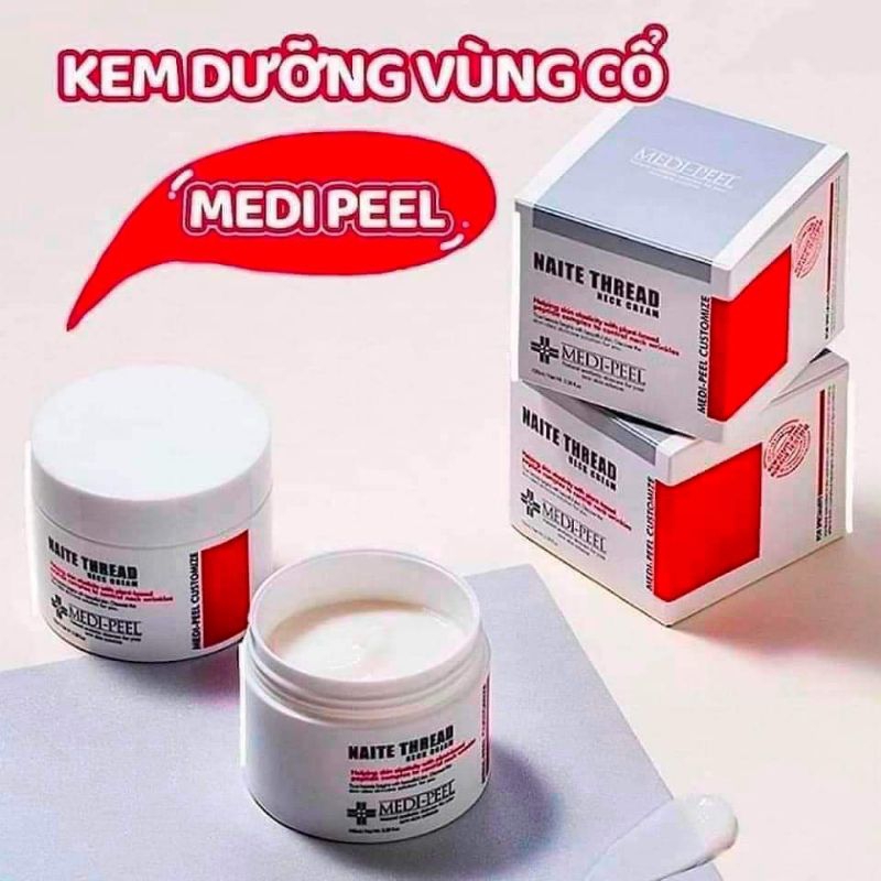 Kem Dưỡng Cổ MEDIPEEL NAITE THREAD NECK Cream Hàn Quốc 100ml,kem xoá nhăn vùng cổ chống lão hoá