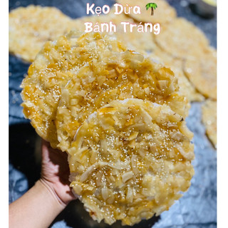 Kẹo dừa dẻo ép bánh tráng_ size 20cm_ đặc sản xứ dừa