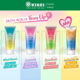 [Hàng thật chuẩn Nhật] Kem chống nắng hiệu chỉnh sắc da nâng tông Skin Aqua Tone Up Essence, Tuýp lớn 80gram- Kenbi Shop
