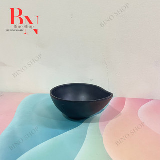 Chén chấm nhựa melamine đen nhám-cc58n