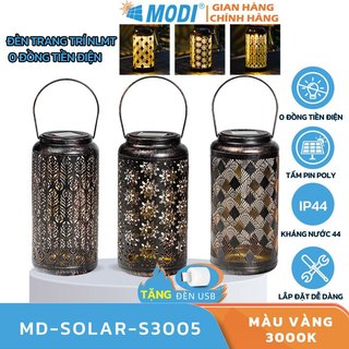 Đèn lồng năng lượng mặt trời modi solar, đèn led trang trí họa tiết độc đáo
