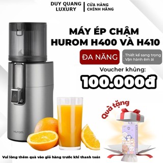 Máy ép chậm Hurom H400, H410 bản quốc tế nhập khẩu chính hãng, ép kiệt bã bảo hành động cơ 10 năm