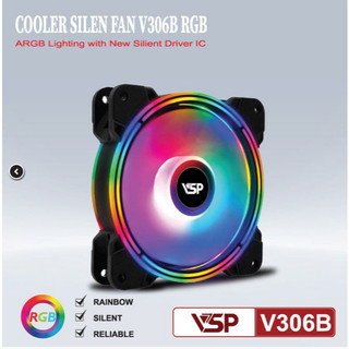 Fan case vsp v306b led argb 12cm