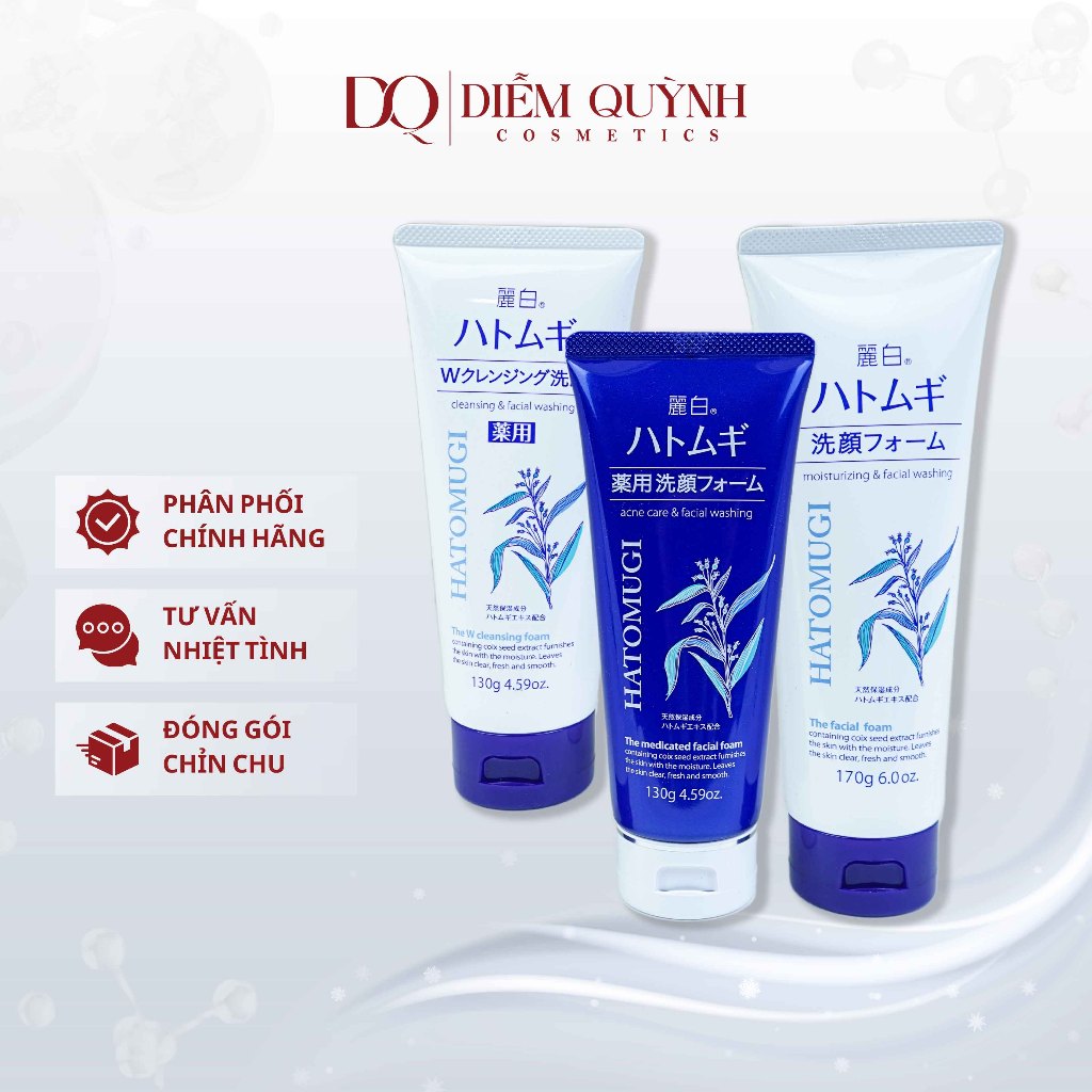 Sửa rửa mặt ý dĩ Hatomugi Nhật Bản 130g, 170g