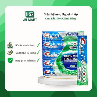 Kem đánh răng crest complete extra whitening + scope 232g/tuýp