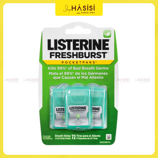 Miếng Ngậm Thơm Miệng LISTERINE - Freshburst Pocketpaks Breath Strips (24 Miếng x 3 Hộp - Xanh Lá)