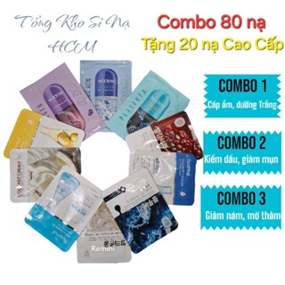    TẶNG 20 NẠ   Combo 80 Mặt Nạ Serum B5 Vitamin C ,E,K  HA giúp Cấp ẩm + giảm mụn và giảm nám 