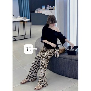 Set áo lệch vai quần chữ TT