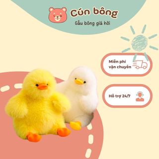 Gấu bông vịt con lông xù cao cấp mềm mịn 40cm - cún bông qc191