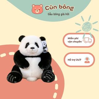Hàng chính hãng: gấu bông gấu trúc mập ú cao cấp mềm mịn 35cm - cún bông qc130