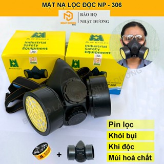 Mặt nạ phòng độc phun thuốc trừ sâu Blue Eagle NP306 kèm phin lọc, Mặt nạ phòng độc lọc khói bụi, hoá chất, phun sơn