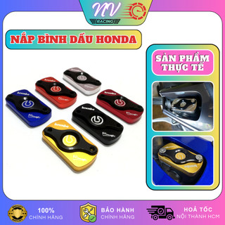 Nắp bình dầu thắng Honda nhôm CNC (2 Lỗ Ốc Chéo) thời trang, nắp bình dầu zin xe máy Vision, Wave,..