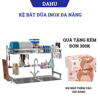 Kệ chén bát inox đa năng chất liệu inox cao cấp chống han gỉ dùng cho bồn rửa đôi, Bảo hành 12 tháng