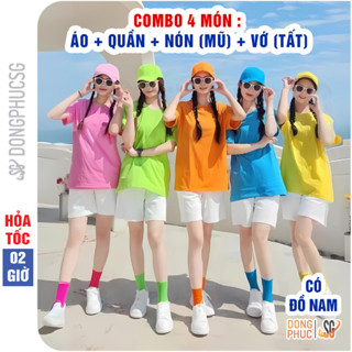 Đồ đi biển nguyên set gồm áo quần nón (mũ) tất (vớ) nhiều màu nổi bật cho hội nhóm nữ CSM DONGPHUCSG