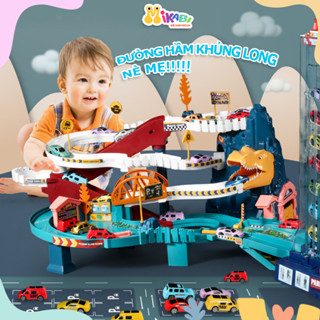 Bộ Đồ Chơi Đường Hầm Khủng Long + Đường Hầm Sư Tử + Đường Đua Cao Tốc Nhựa ABS Cao Cấp Cho Trẻ Em - Đồ Chơi MIKABI