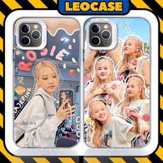 Ốp lưng iPhone silicone cao cấp Leocase Rose Black Pinkk Kpop aesthetic ốp y2k cho iPhone 15/14/13/12/11/X/Xsmax/8/7plus