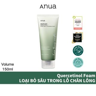 Sữa Rửa Mặt Anua Diếp Cá Làm Sạch Sâu Anua Heartleaf Quercetinol Pore Deep Cleansing Foam (auth)