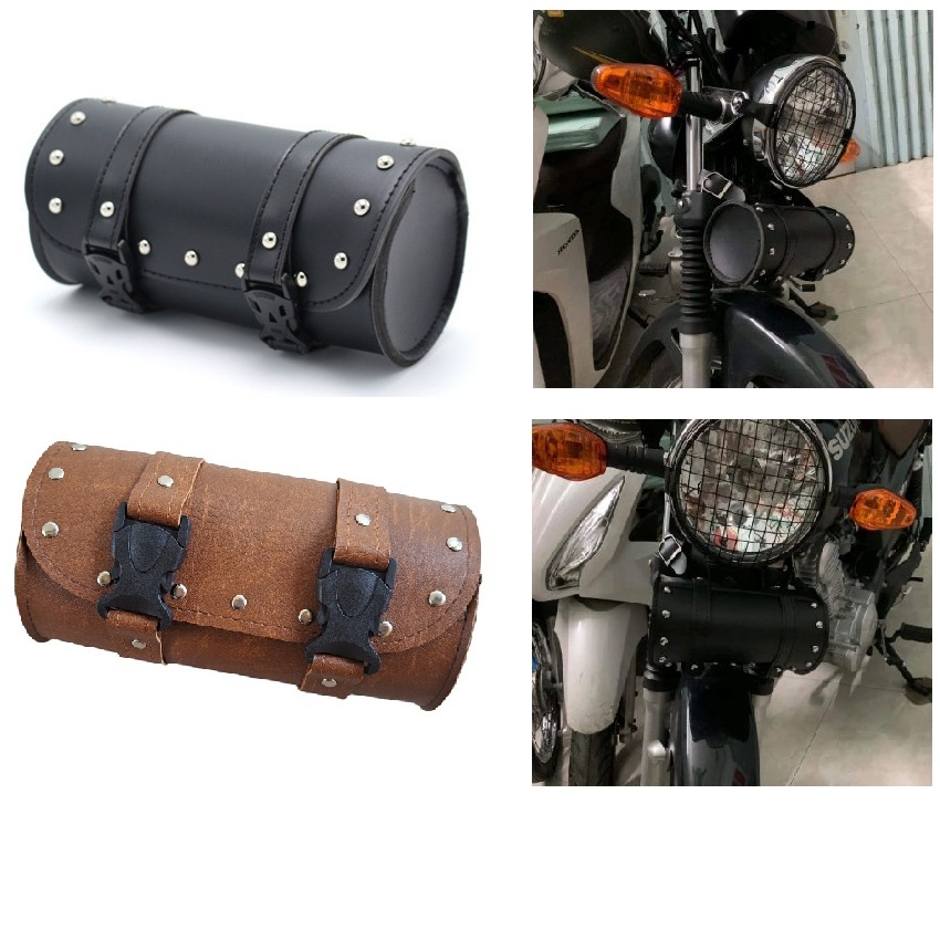 Túi da dạng trống treo xe classic da PU chống thấm nước