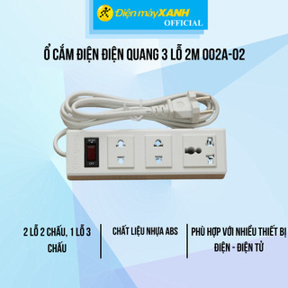 Ổ cắm 3 lỗ dây 2m Điện Quang 002A-02