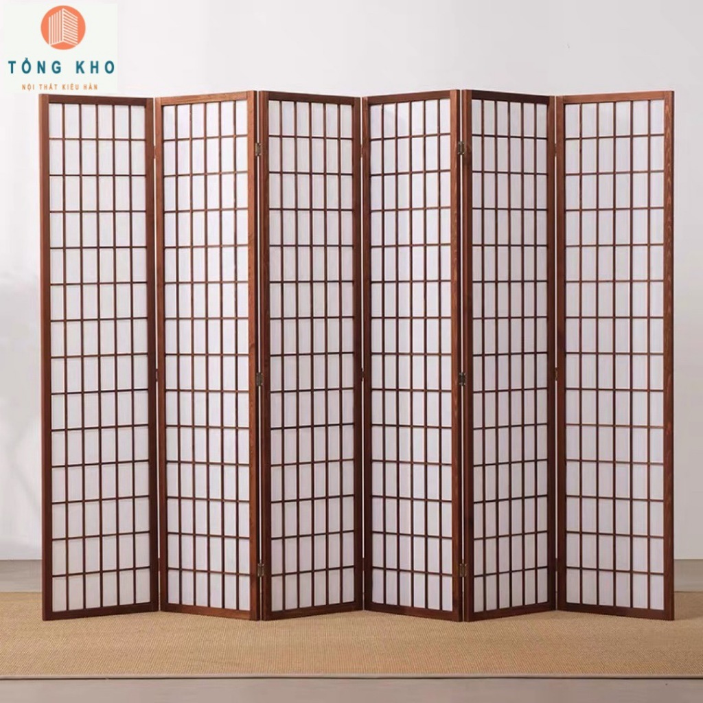 Set 3-5 vách bình phong Gỗ phong cách Nhật Bản, Hàn Quốc thu hút tài lộc, phong thuỷ (XƯỞNG SX)