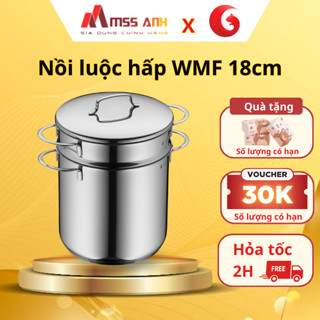 Nồi luộc hấp WMF Sortiment 18cm, Nồi Hấp Rau Củ Mini WMF Sortiment Pasta 16cm sử Dụng Cho Mọi Loại Bếp bảo hành 24 tháng